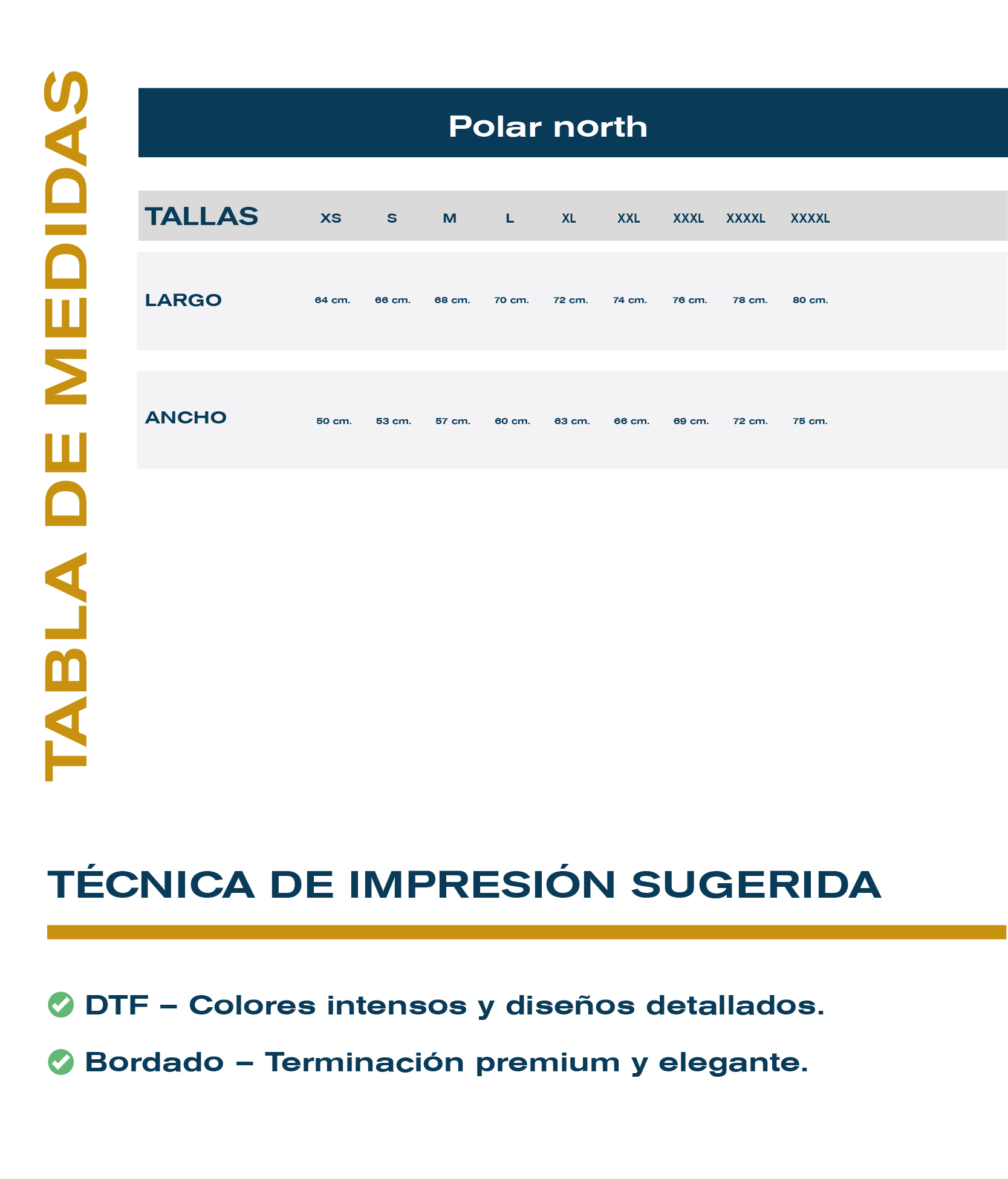 Guía de tallas
