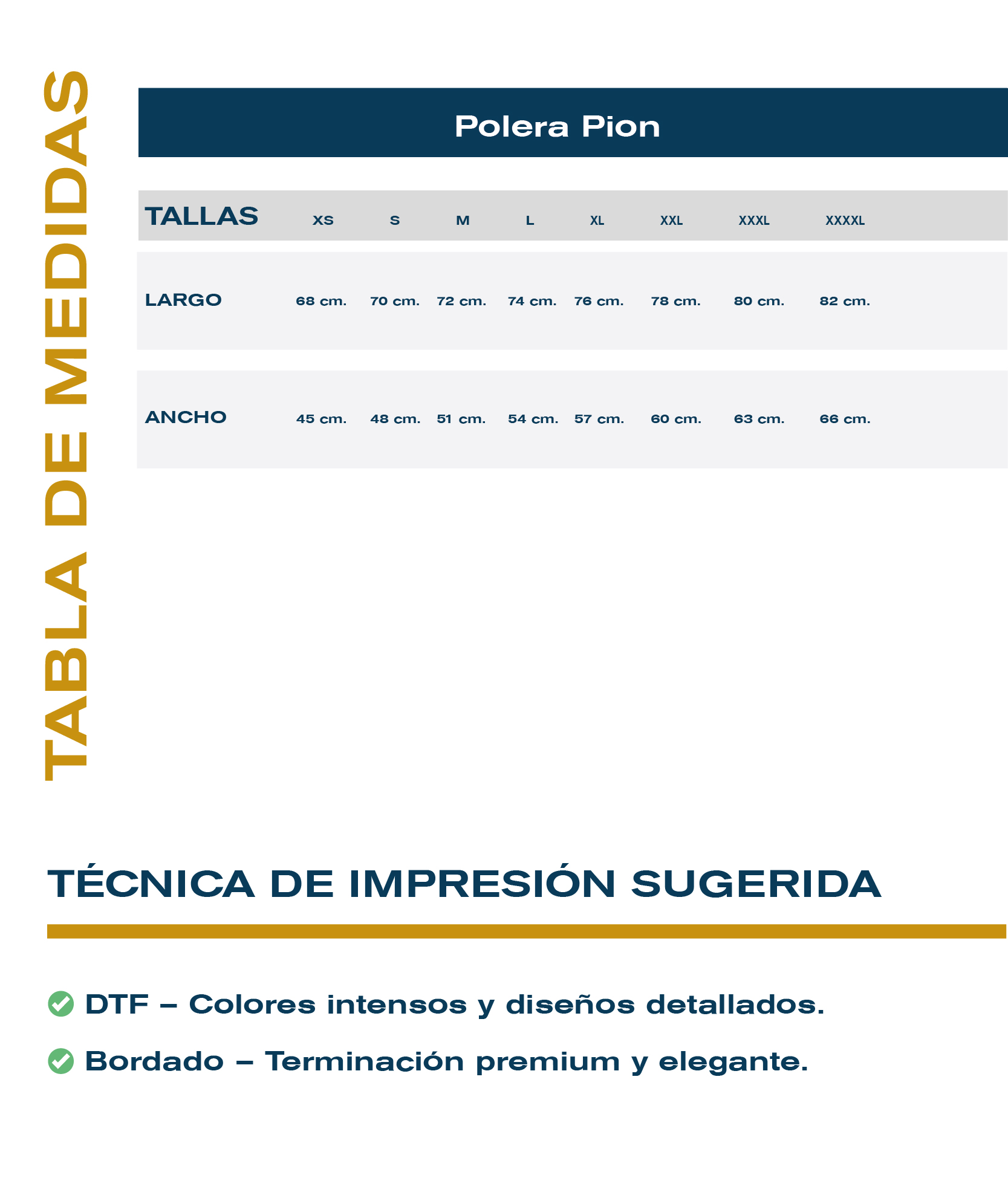 Guía de tallas