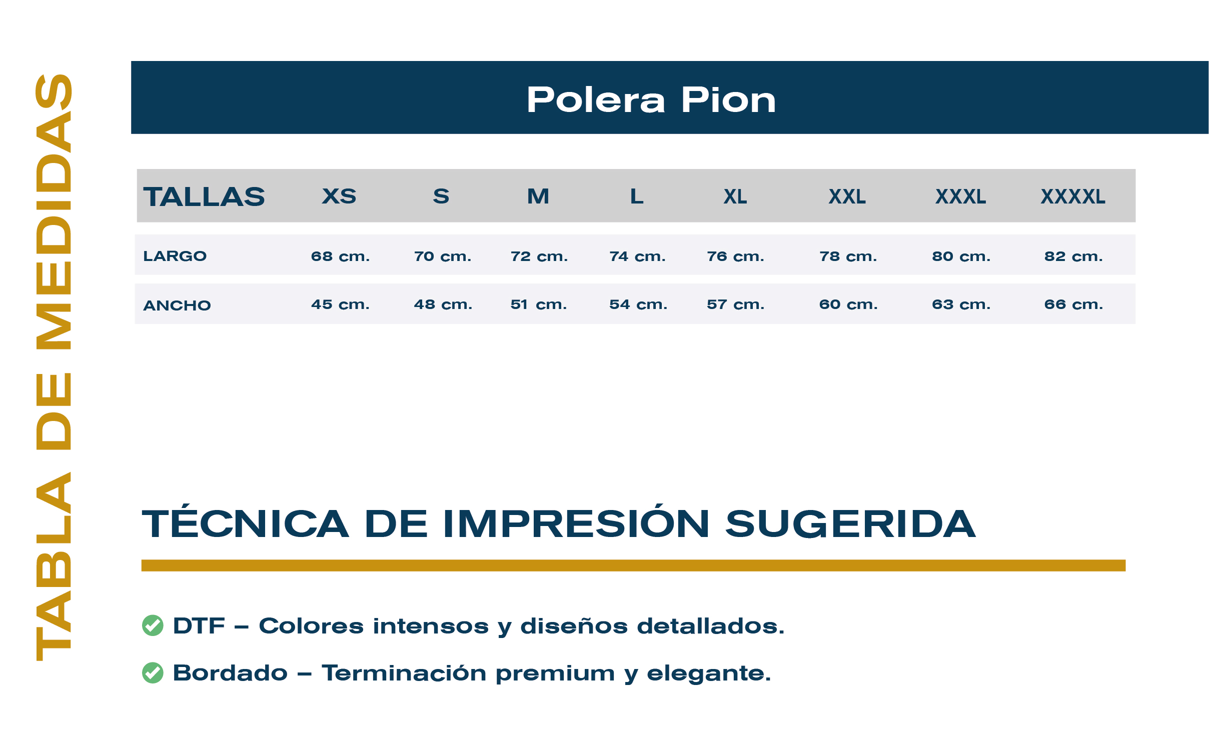 Guía de tallas