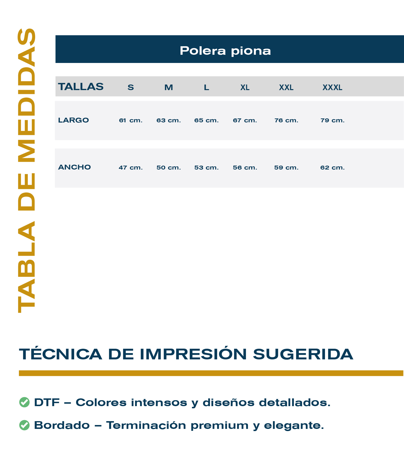 Guía de tallas