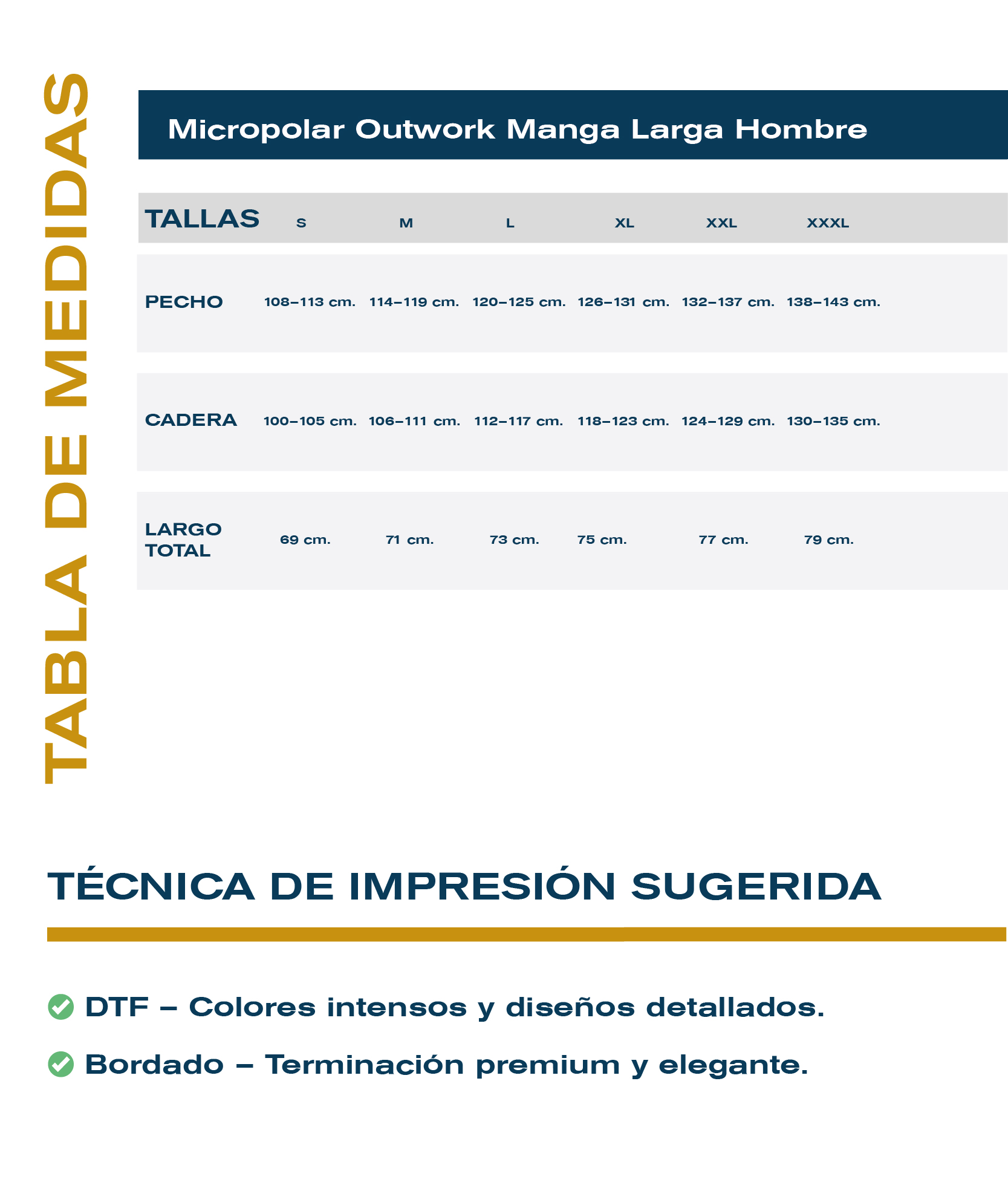 Guía de tallas