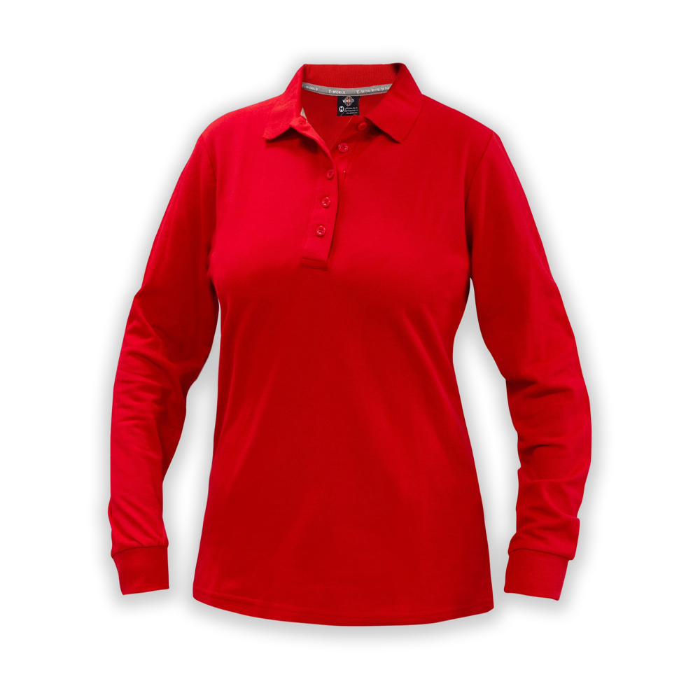 POLERA POLO CONFORT SPANDEX MANGA LARGA MUJER_3