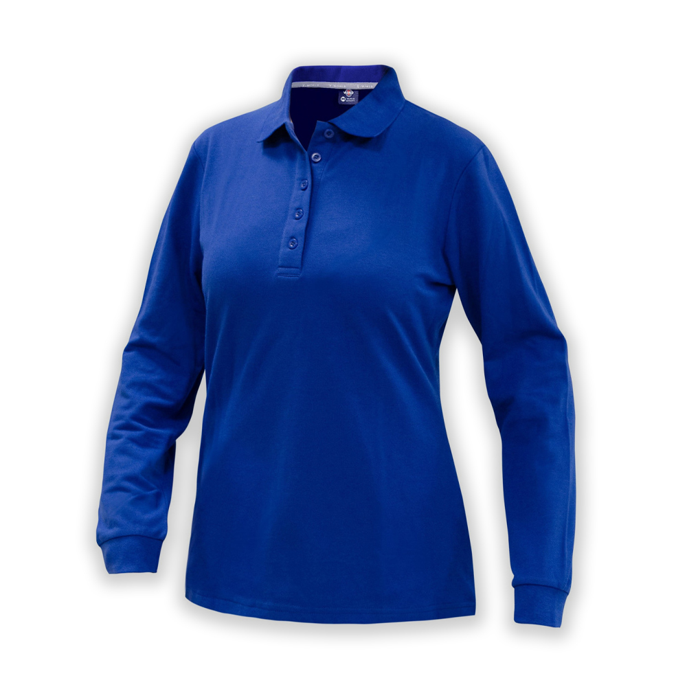 POLERA POLO CONFORT SPANDEX MANGA LARGA MUJER_4