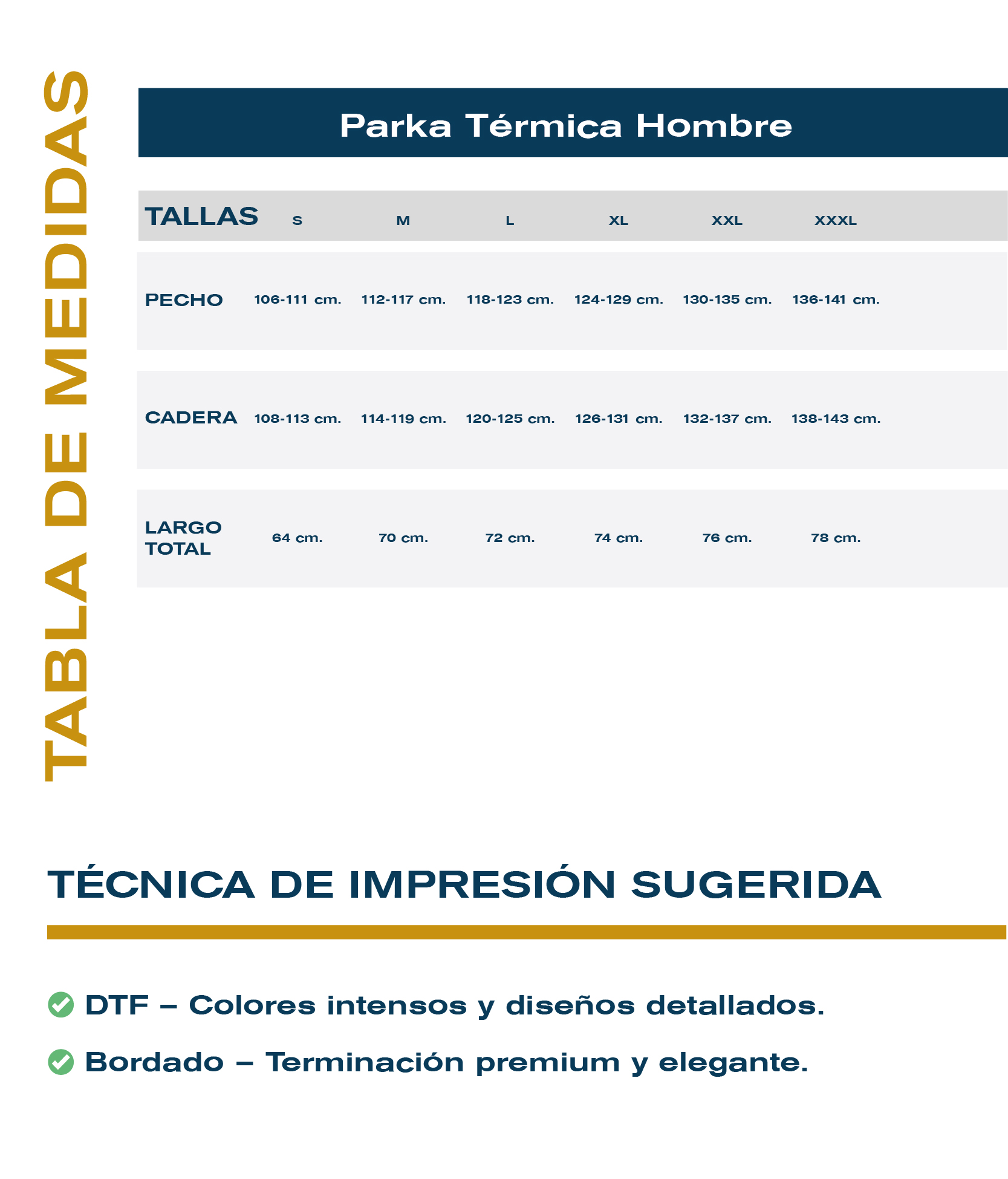Guía de tallas