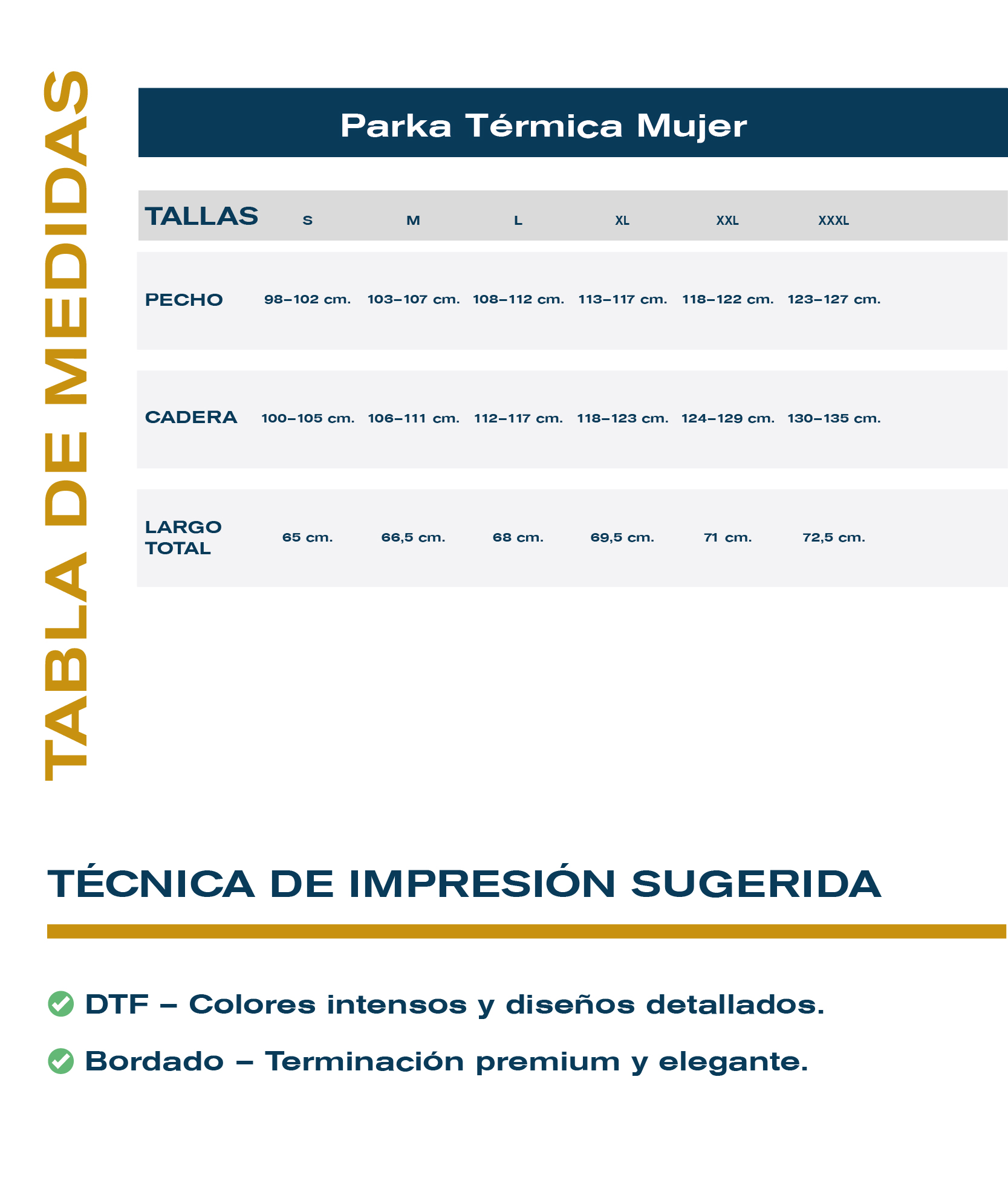 Guía de tallas