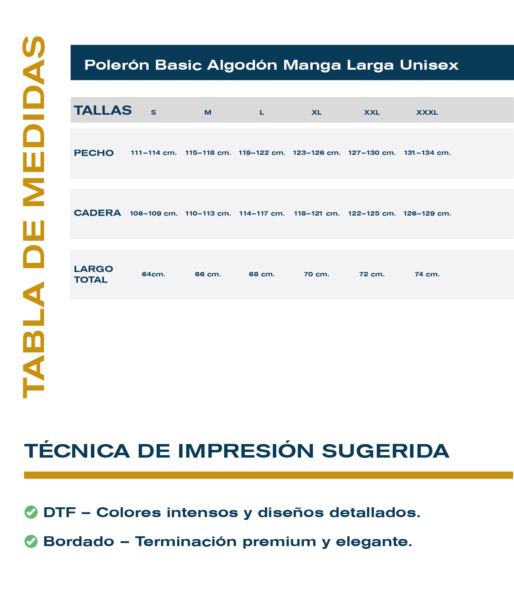 Guía de tallas