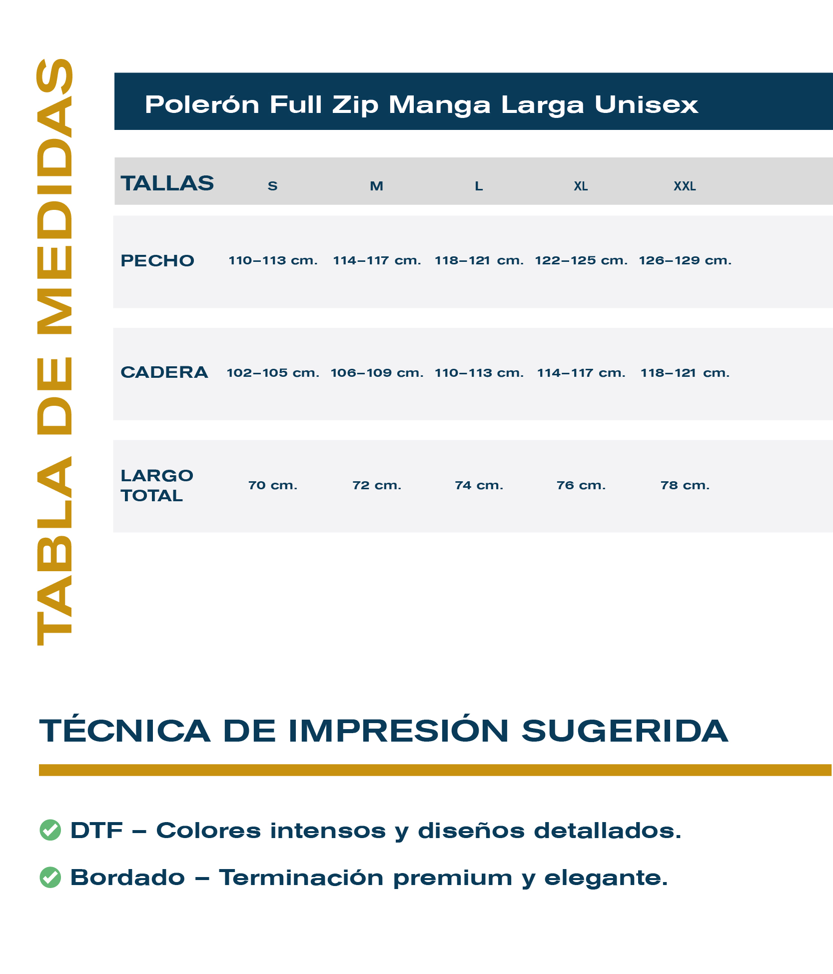 Guía de tallas