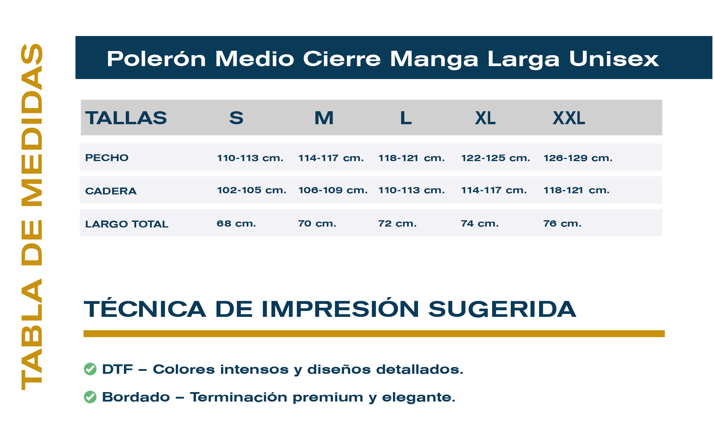 Guía de tallas